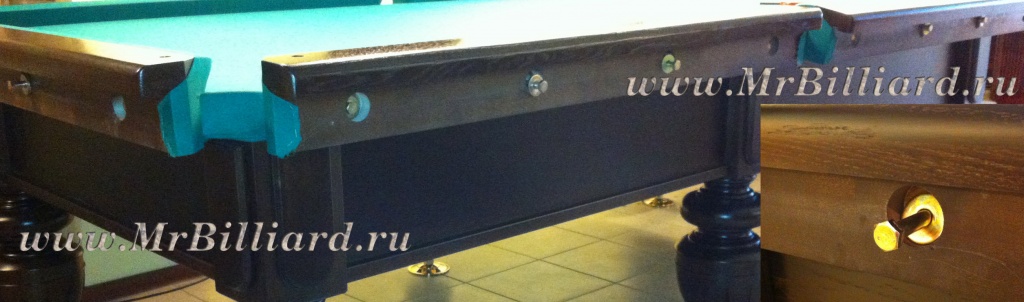 Крепление борта бильярдного стола